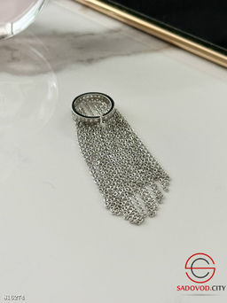 Кольцо с подвесными цепочками