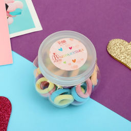 Резинка для волос Плюшка (набор 50 шт) пастель, 2 см, микс