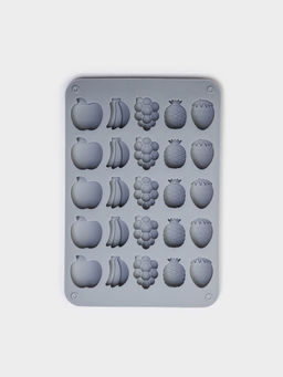 Форма для мармелада Доляна Фрукты, силикон, 21,3?14,4?1,5 см, 25 ячеек (3?2 см), цвет серый  фото 3