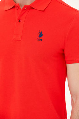 Мужская красная базовая футболка - U.s. polo assn фото 7