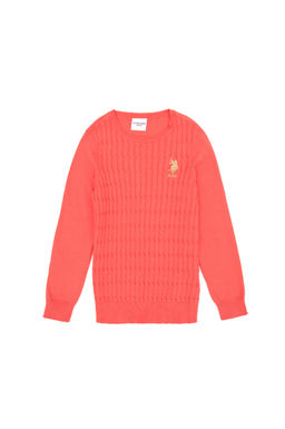 Базовый свитер с цветком граната для девочек Неожиданная скидка в корзине