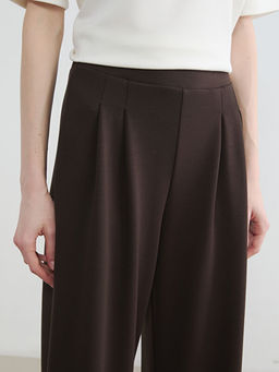 Standart Fit Kad?n Pileli Kuma? Pantolon