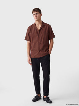 Regular Fit Dokulu Erkek G?mlek