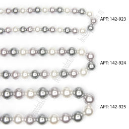 Бусины круглые на нитке 6 мм (SF-8068) жемчуг микс №2 - Больше подарков фото 2