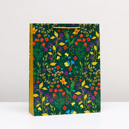 Пакет подарочный Цветочное поле 33 х 42,5 х 10 см