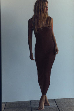 OPEN BACK KNIT MIDI DRESS - Zara фото 7