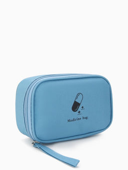 Косметичка-аптечка дорожная на молнии, с ручкой, Medicine bag, голубая - Simaland фото 3