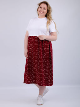 Платье Виттория, вискоза/кулирка До 60 размера - Малина фото 94