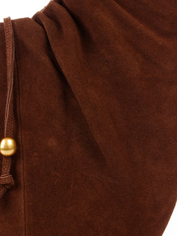 LACCOMA сумка M1018F-1-рыжий натуральная замша полиэстер  фото 4