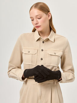 Перчатки жен флис LB-CP-137 black