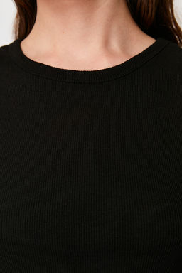 Siyah Cut Out Detayl? Bisiklet Yaka Orme Atlet TWOSS24AL00043