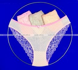 Цена за 5 шт. Трусы женские Турция большие размеры кружевная попа арт. 163516 (163616) 3XL (50-52)