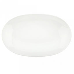 "Роса" Блюдо фарфоровое 332х205х41мм, овальное, рифленый борт, белый (Китай)