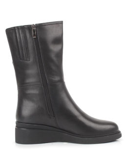 Z4213M BLACK Полусапоги зимние женские (натуральная кожа, натуральный мех)