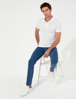 Beyaz Polo Yaka T-Shirt