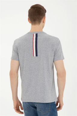 Мужская серая меланжевая футболка - U.s. polo assn фото 5