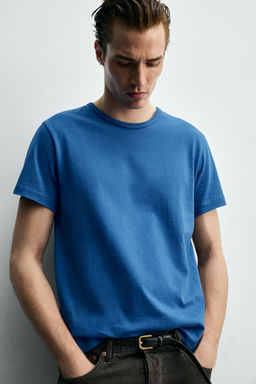 CAMISETA REGULAR FIT / Azul?n - Zara фото 6