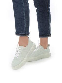 05-PDL255-6 LT. GREEN Кроссовки женские (натуральная кожа) - Фабричный китай фото 2