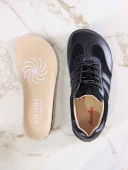 Босоногие кеды 184.natabl.Черная замша+черный стар