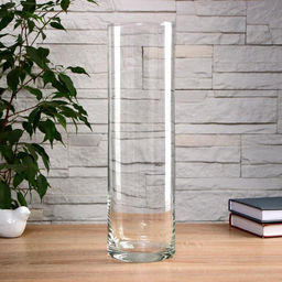 Ваза для цветов «Трубка», 2.7 л, 35×10.7 см, стекло, прозрачная