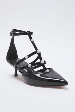 Trendyol Shoes Siyah Inci Detayl? Kad?n Ince Topuklu Ayakkab? TAKSS25TO00041 - Trendyolmilla фото 5