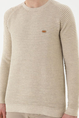 Свитер мужской U.S. Polo Assn каменный меланж из хлопка  фото 12