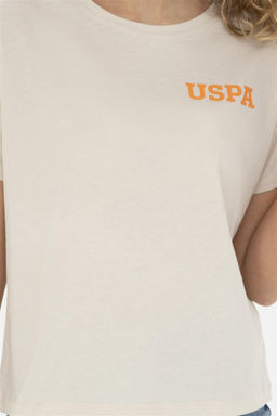 Женская кремовая футболка - U.s. polo assn фото 6