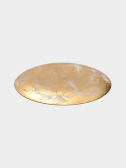 Тарелка подстановочная Magistro Gold Dust, d=33 см, стекло, золотистая фото 3