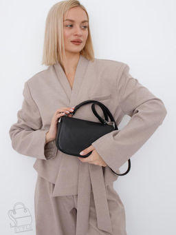 Сумка женская кожаная 1028C black Polina&Eiterou