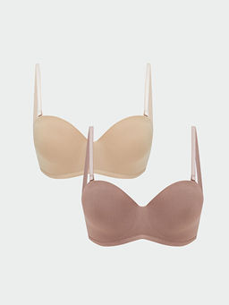 Balenli Dolgusuz D?z Straplez S?tyen 2li