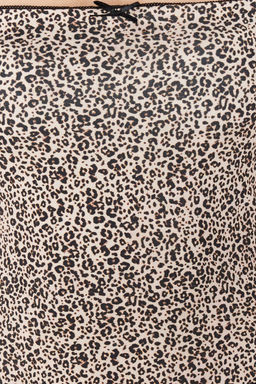 Trendyolmilla Kahverengi Leopar Bask?l? Ask?l? Crop Super Esnek Orme Bluz TWOSS24BZ00644  фото 4