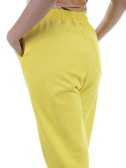 M061 YELLOW Брюки спортивные женские на флисе (100% хлопок) 7986 - Fashion фото 6