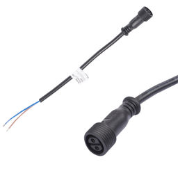 UCX-LC2/L52-0.25M DC24V BLACK Провод 25 см для подключения прожекторов линейных 24V серии L52, L53 к контроллеру. Разъем "мама". TM Uniel