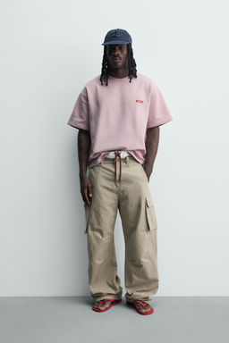 SUDADERA RELAXED FIT PUKAS SURF X ZARA / Rosa pastel