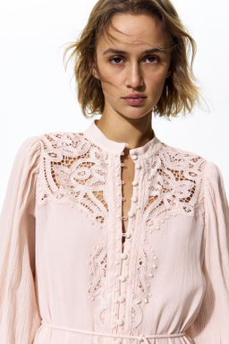 Vestido de algod?n con detalles de encaje - H&m фото 7