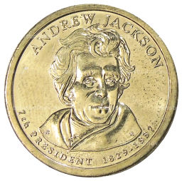1 доллар 2008 года P США Эндрю Джексон 7-й президент США