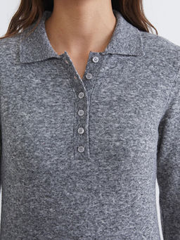 Polo Yaka Kad?n Triko Kazak