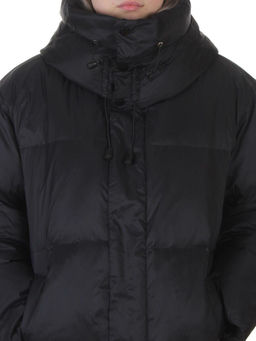 3063 BLACK Пальто пуховое женское оверсайз (утиный пух)