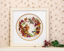 Набор для вышивания PANNA PS-1615 Осенний венок 26.5 х 24.5 см