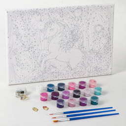 Картина по номерам с подрамником и гирляндой Волшебный мир, 20*30 см