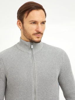 кардиган мужской базовый из хлопка на молнии - Glenfield фото 6