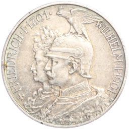 2 марки 1901 года Германия (Пруссия) 200 лет Пруссии