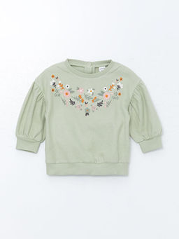 ?i?ekli K?z Bebek Sweatshirt ve Tayt Pantolon 2li Tak?m - Waikiki фото 2