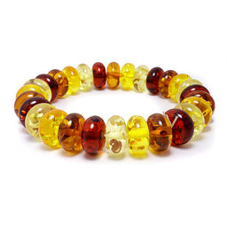 Браслет из искуственного янтаря Миксцвет