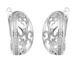 Серьги из серебра куб.циркон., МЦВ987