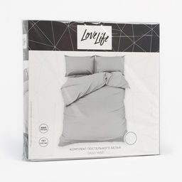 Постельное бельё LoveLife евро Gray mist 200х215 см, 225х240 см, 50х70 3 см-2 шт, микрофибра 85 гр  фото 10