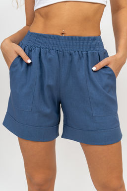 Шорты Натали 36781 из полиэстера с льном  фото 37