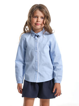Рубашка для девочки UD 4872 голубой - Mini maxi фото 5