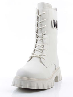 04-PAX27-2Z MILK Ботинки зимние женские (натуральная кожа, 100% шерсть)