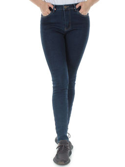 D1421 BLUE Джинсы женские утепленные - Фабричный китай фото 2